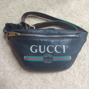 Gucci logo small black belt bag bum bag